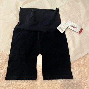 Black Pregnancy Biker Shorts